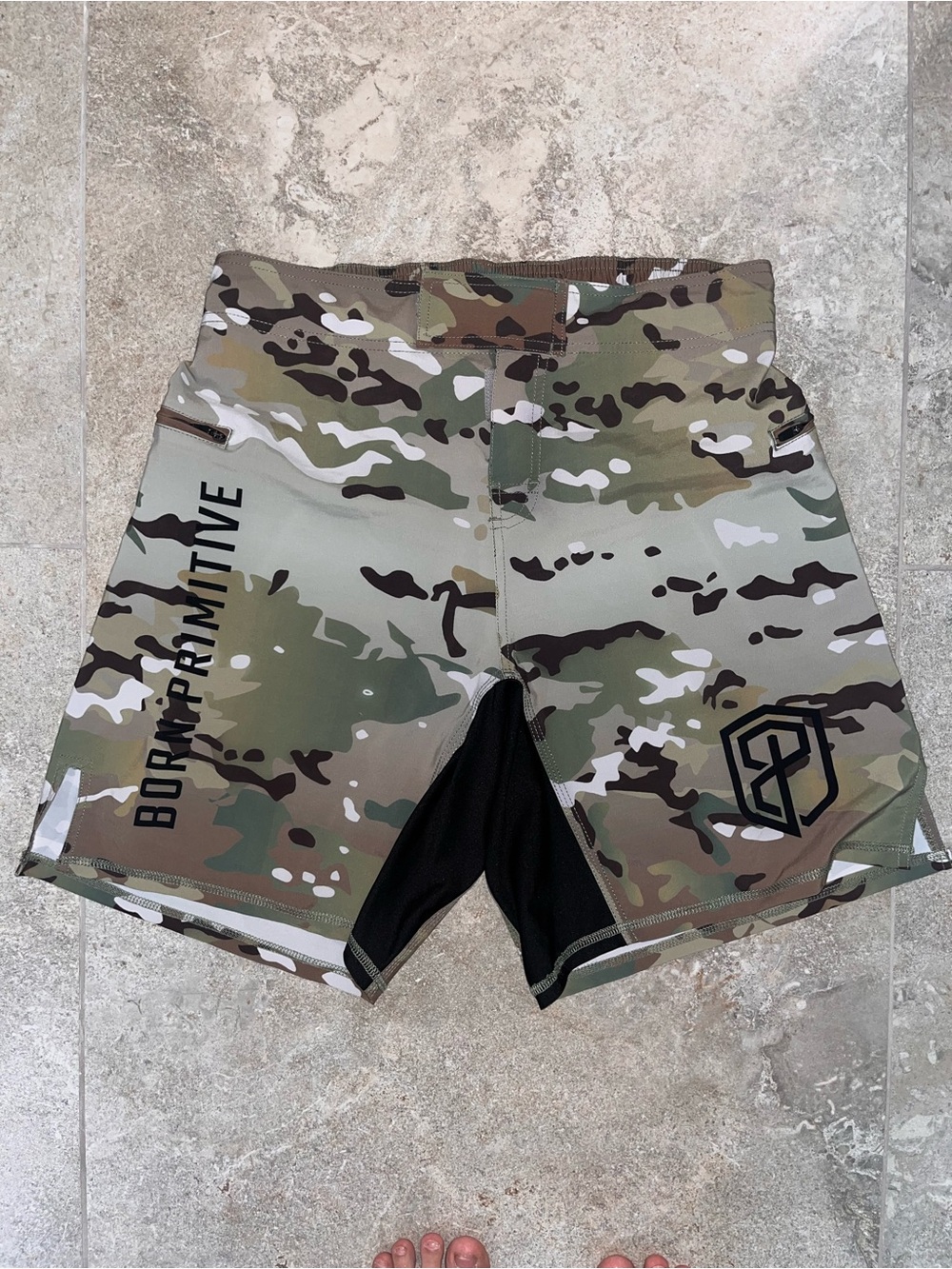 Born Primitive Green Camo Training Shorts